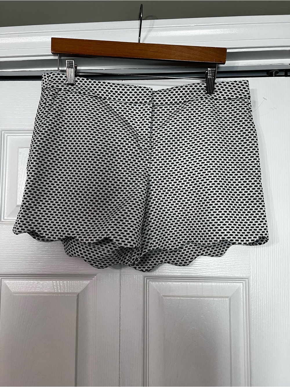 Cynthia Rowley Dizzy Dots Scalloped Hem Shorts